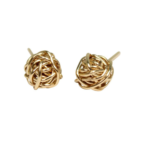 14K Solid Gold Stud Earrings