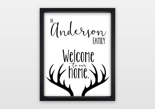 Welcome Home - Personalized Print