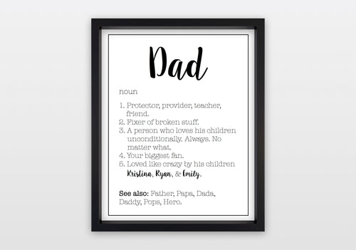 Definition of Dad - Personalized Print