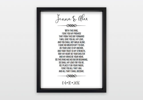 Wedding Vows - Personalized Print