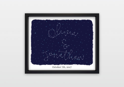Wedding Constellation- Personalized Print