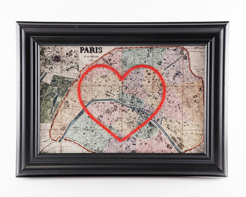 Hand Embroidered Map - Paris